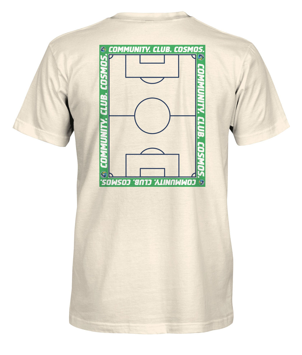 Cosmos Own The Pitch Heavyweight Cotton T-Shirt- Natural