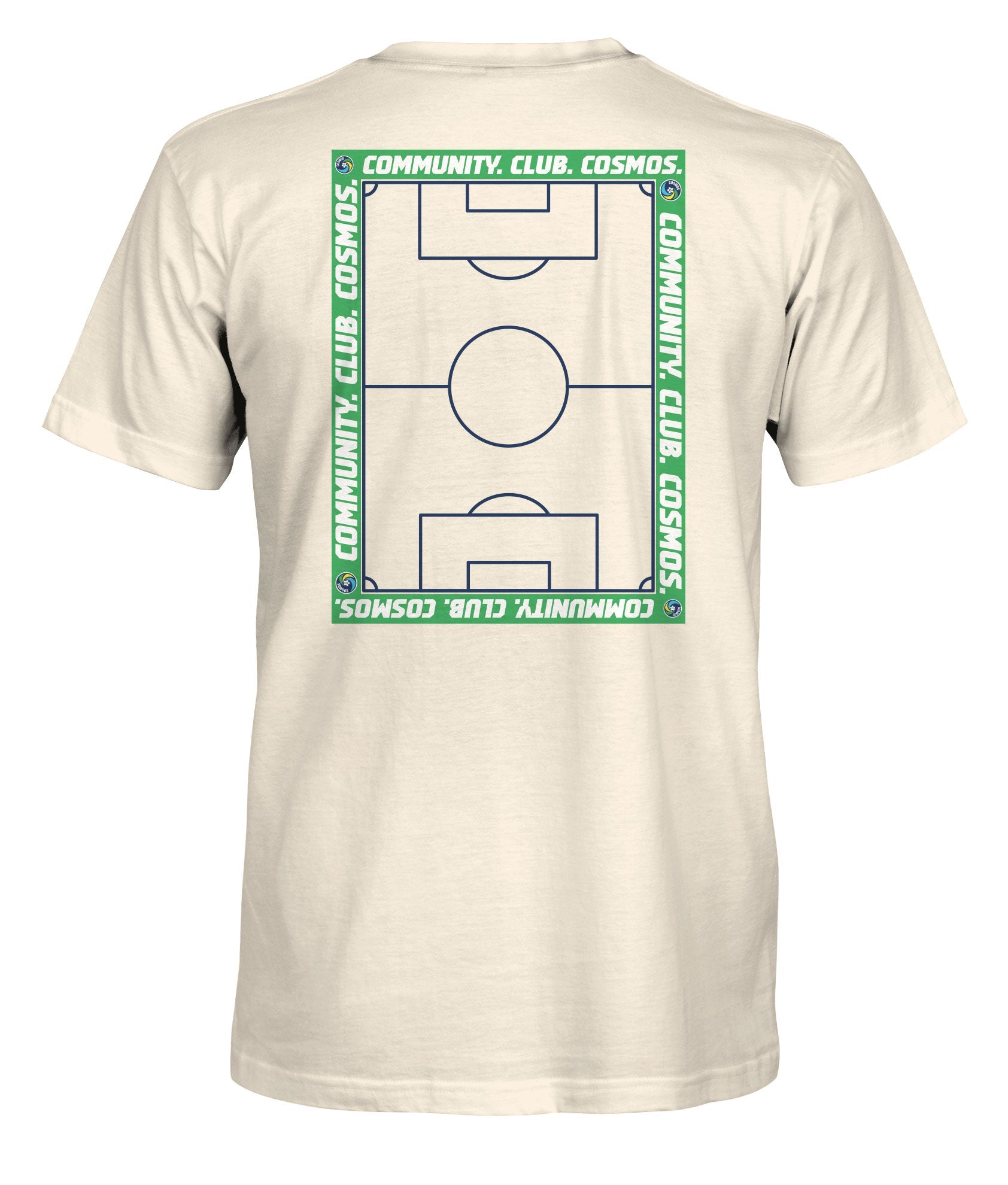Cosmos Own The Pitch Heavyweight Cotton T-Shirt- Natural