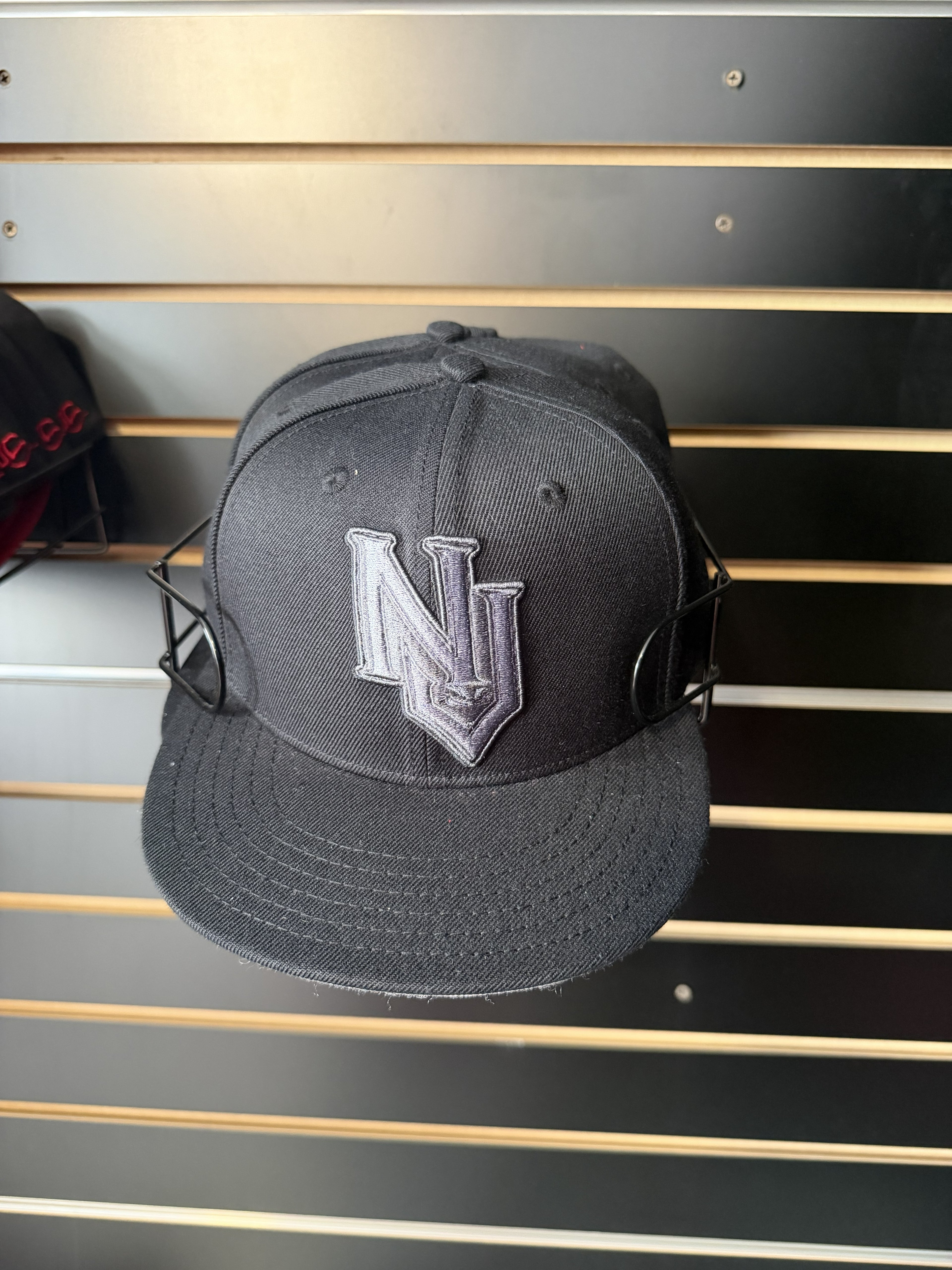Jackals Black NJ Hat Black NJ Writing