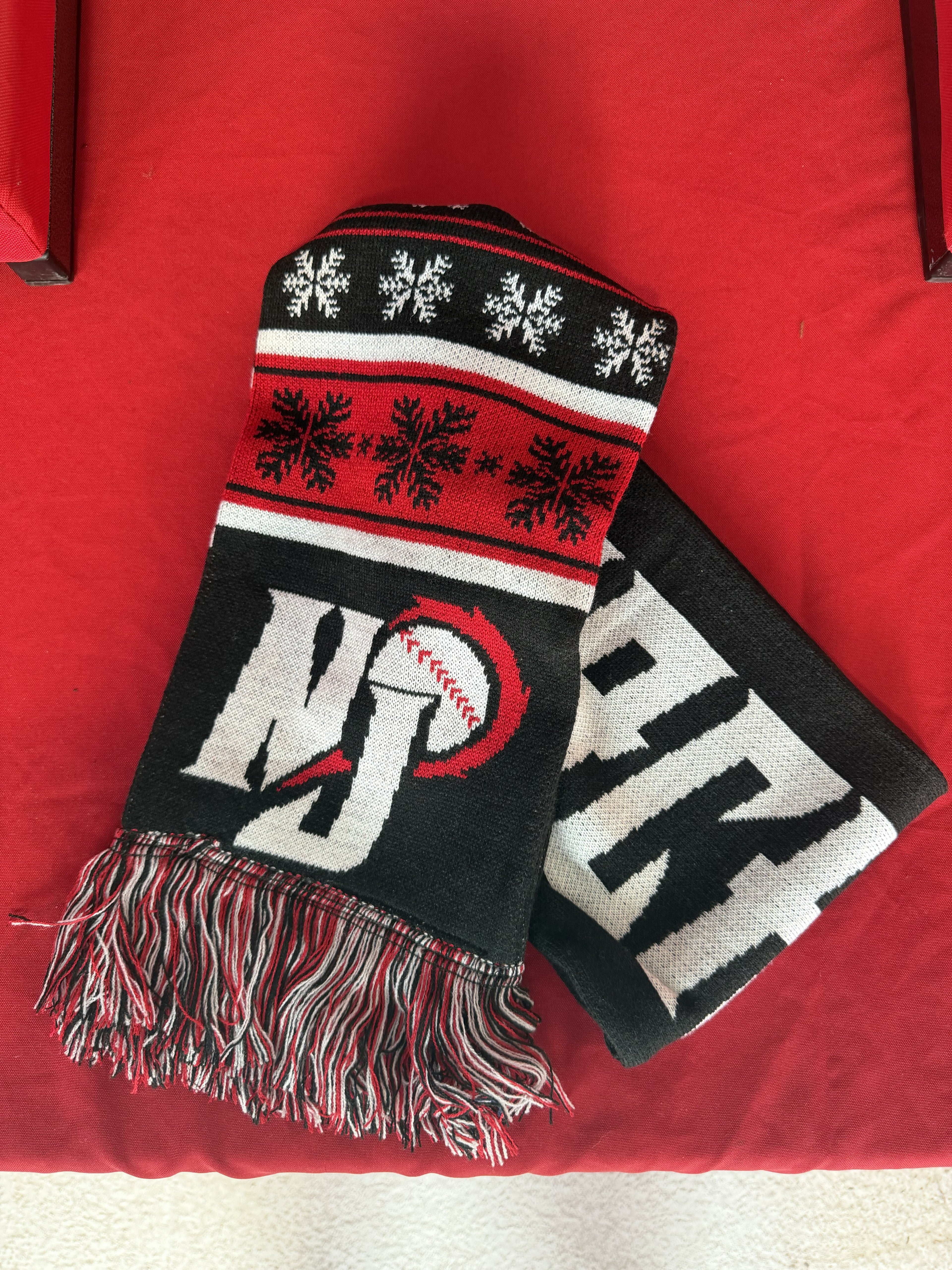 Jackals Red and Black NJ Jackals Wool Scarf