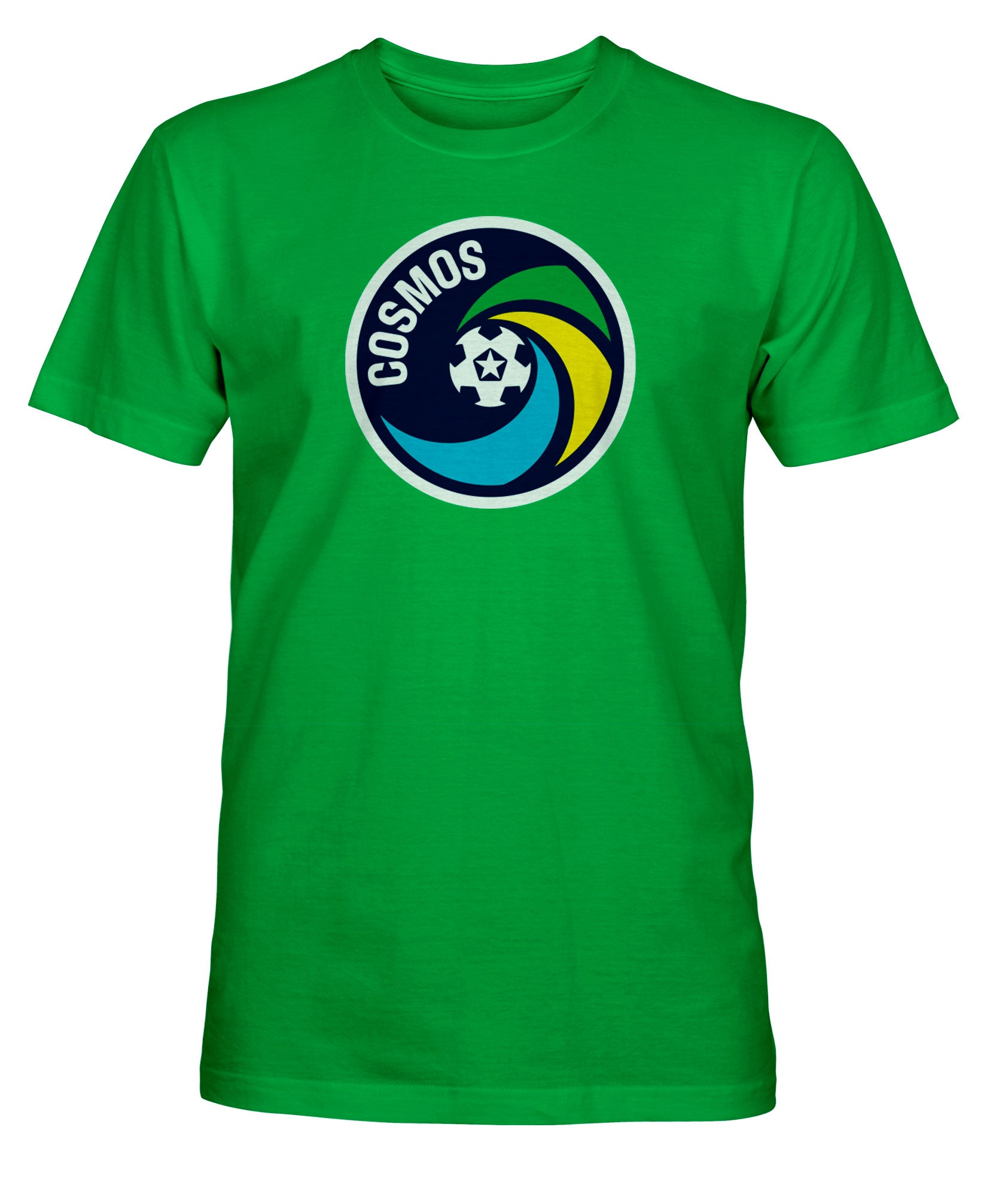 Cosmos Color Crest Cotton T-Shirt- Green