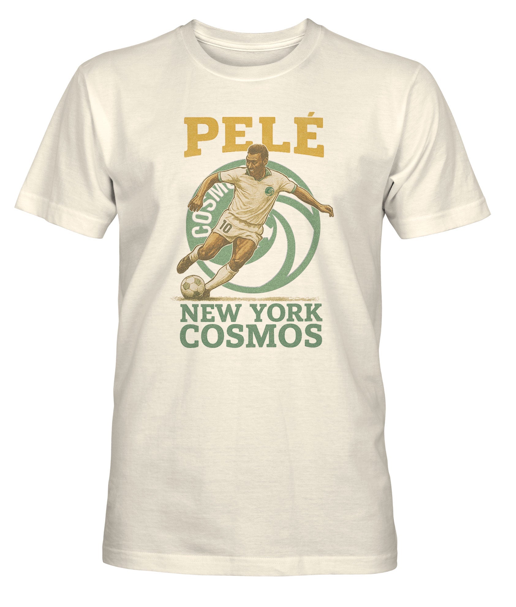 Cosmos PELE Kick Heavyweight Cotton T-Shirt- Natural