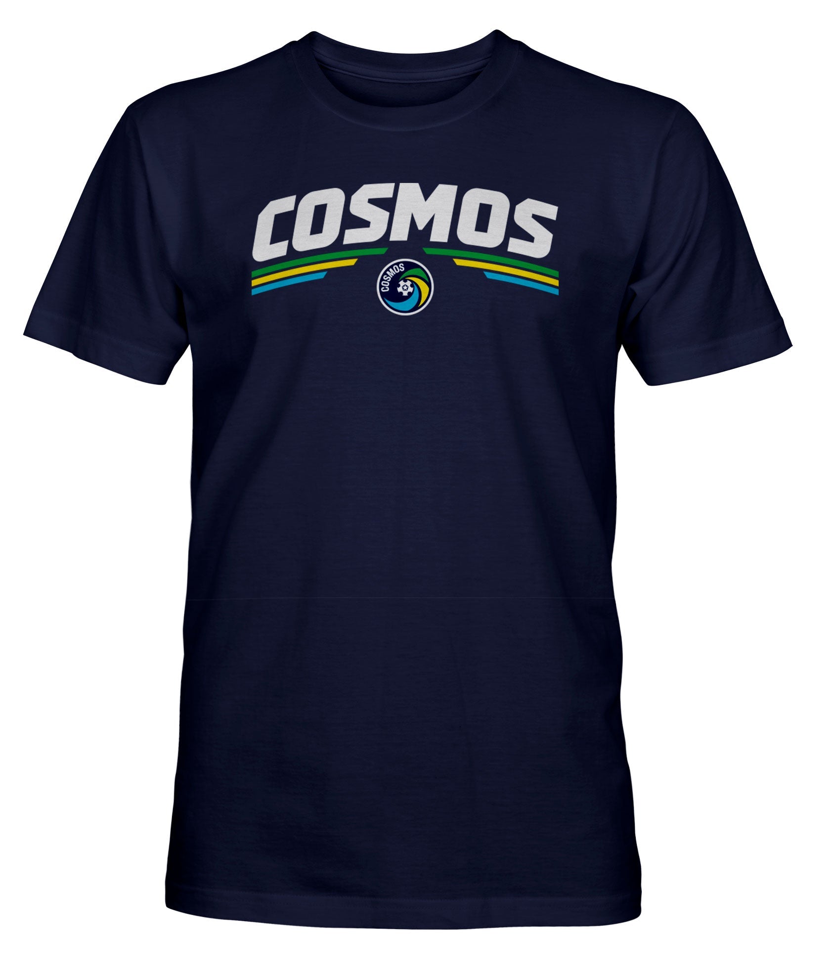 Cosmos Wordmark Cotton T-Shirt- Navy