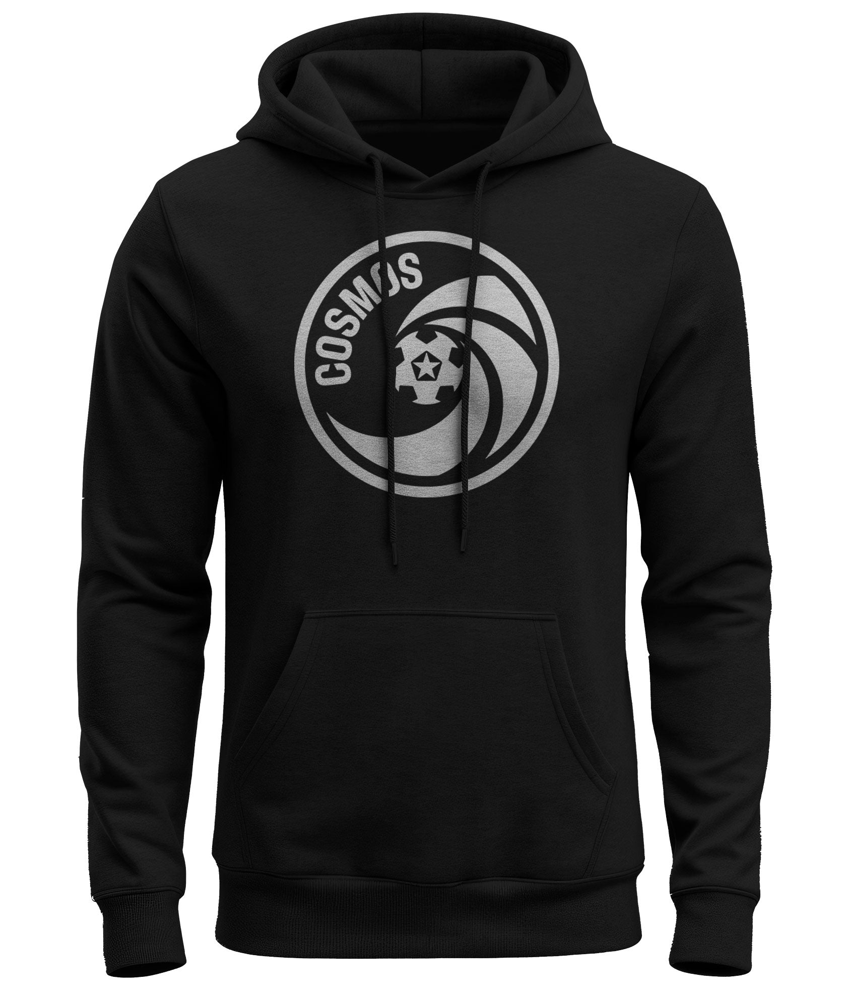 Cosmos Mono Badge Fleece Pullover Hoodie - Black